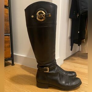 Michael Kors Stockard Leather Riding Boot | Black